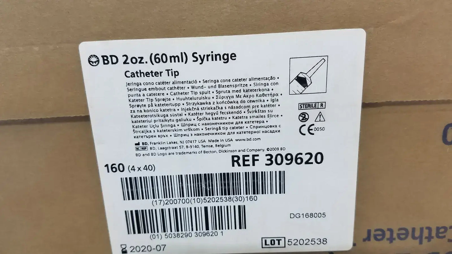 160 (4x40) Piece BD 60ml Syriinge Catheterr Tip Ref 309620 - Syringe