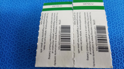 2 Pack - Welch Allyn 04700-U Replacement Lamp Bulb