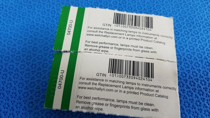 2 Pack - Welch Allyn 04700-U Replacement Lamp Bulb