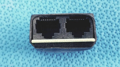 2-Port Female to USB-A Breakout Adapter Ethernet Splitter/Coupler