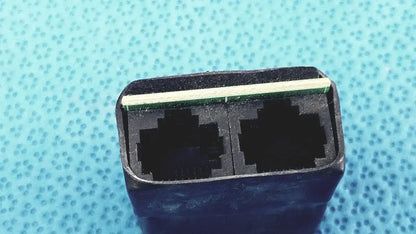 2-Port Female to USB-A Breakout Adapter Ethernet Splitter/Coupler