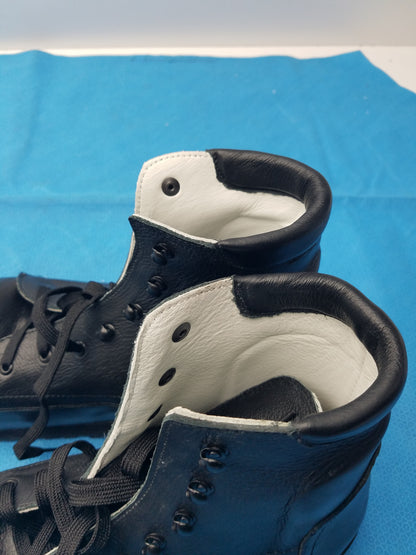 Mens Custom Extra Wide Orthopedic Extra Depth Boots Black Leather