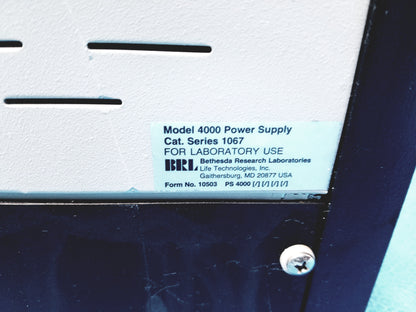 BRL Life Technologies Model 4000 Electrophoresis Power Supply