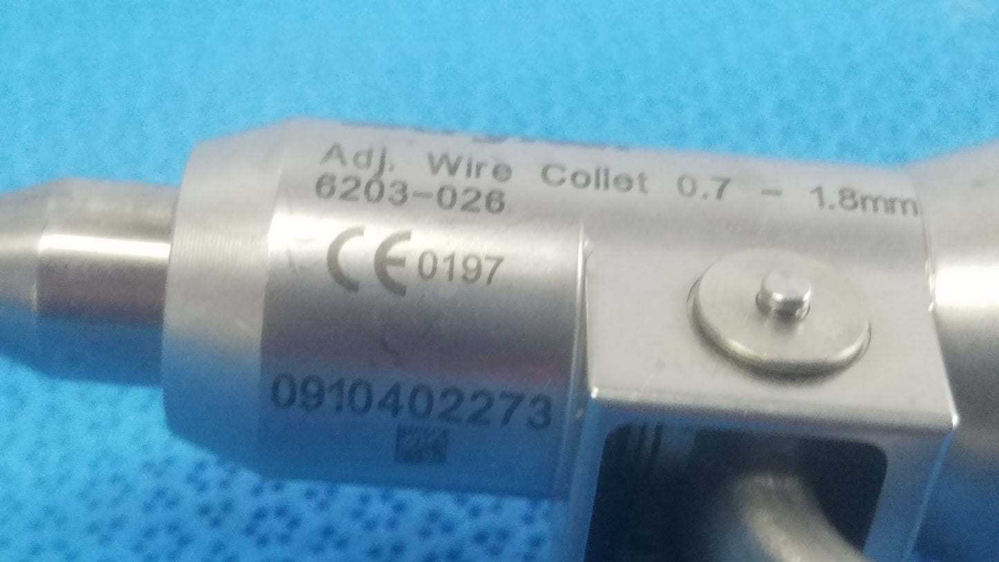 Stryker 6203-026 Dual Trigger Adjustable Wire Collet 0.7mm-1.8mm