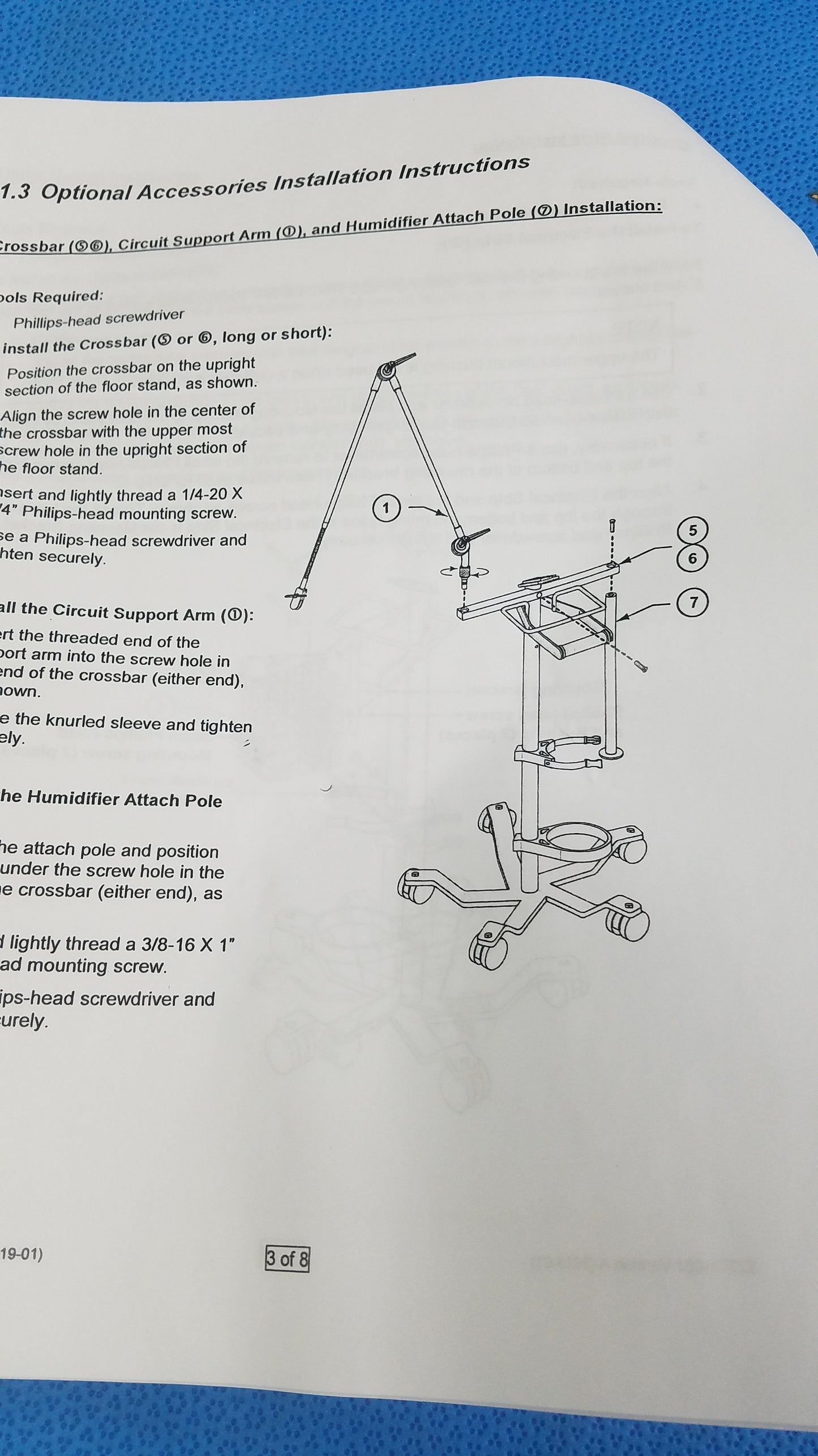 Vyaire Medical LTV Series Ventilator Floor Stand