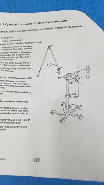 Vyaire Medical LTV Series Ventilator Floor Stand