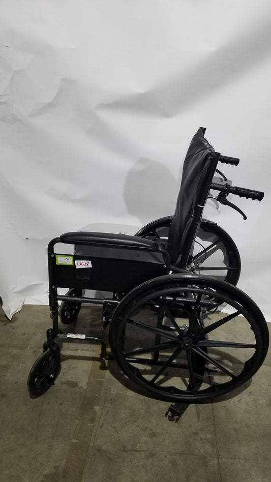 Nova Folding Manual Wheelchair - Lightweight Black Padded Comfort Seat