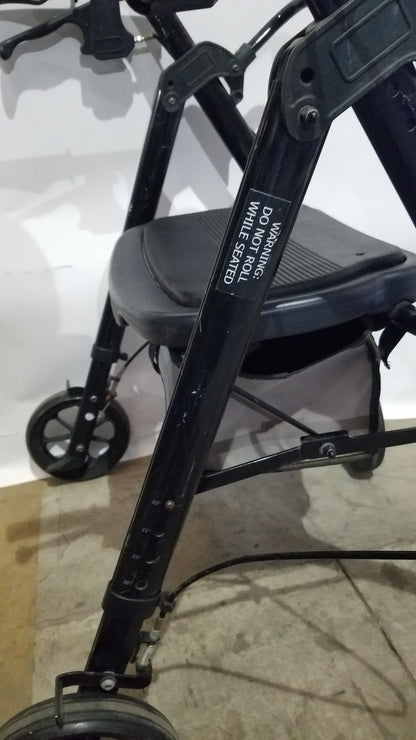 Heavy Duty Rollator Walker with Seat, 4-Wheels