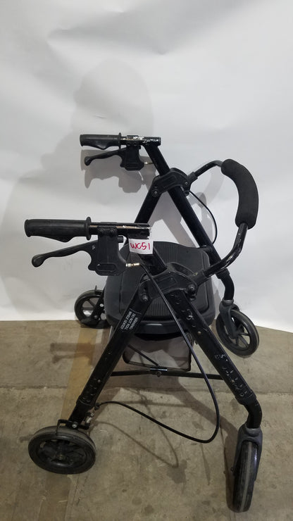 Heavy Duty Rollator Walker with Seat, 4-Wheels
