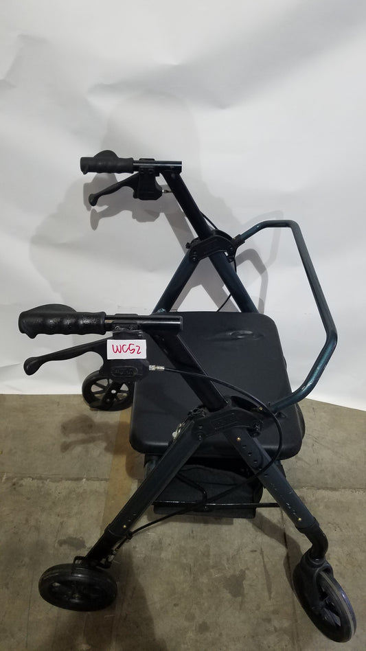 Nova Rolling Walker for Seniors, 4-Wheel Rollator with Seat, Black