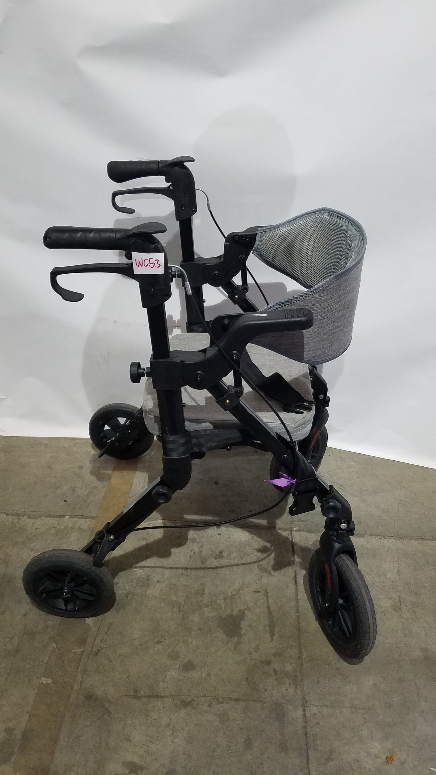 ELENKER 2-in-1 Folding Rollator Walker & Transport Chair - SILVER Mobility Seat