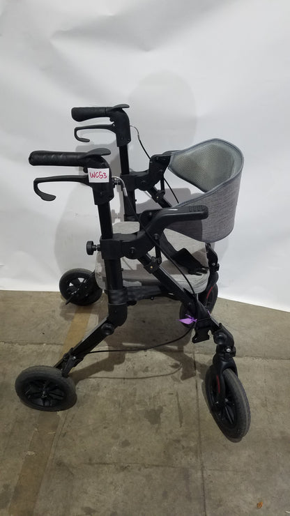 ELENKER 2-in-1 Folding Rollator Walker & Transport Chair - SILVER Mobility Seat