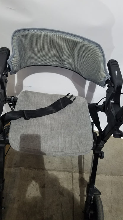 ELENKER 2-in-1 Folding Rollator Walker & Transport Chair - SILVER Mobility Seat