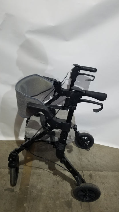 ELENKER 2-in-1 Folding Rollator Walker & Transport Chair - SILVER Mobility Seat