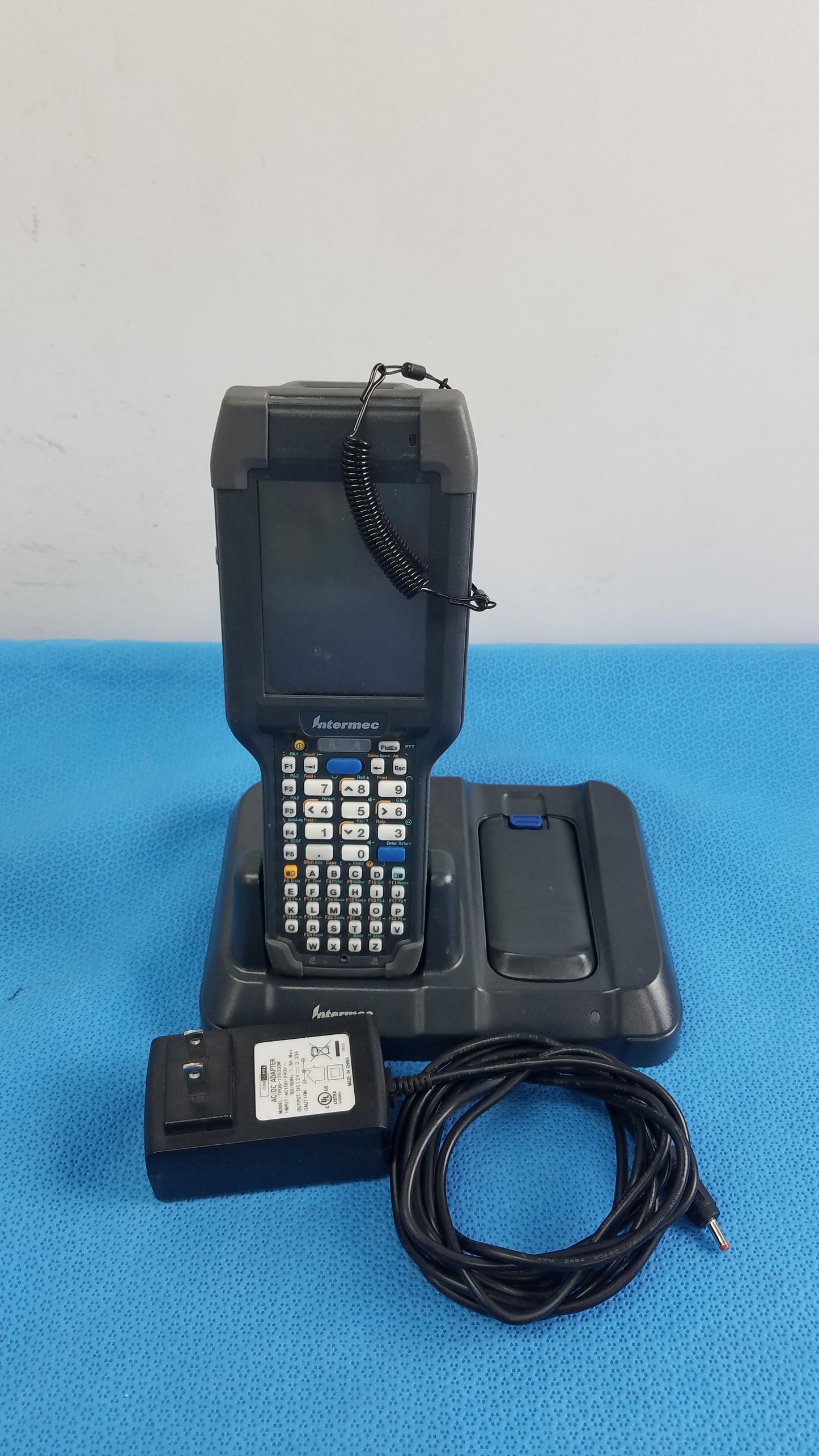 Intermec CK3X Wireless Barcode Scanner With AD20 Charging Base and Omnihil AC/DC Adapter