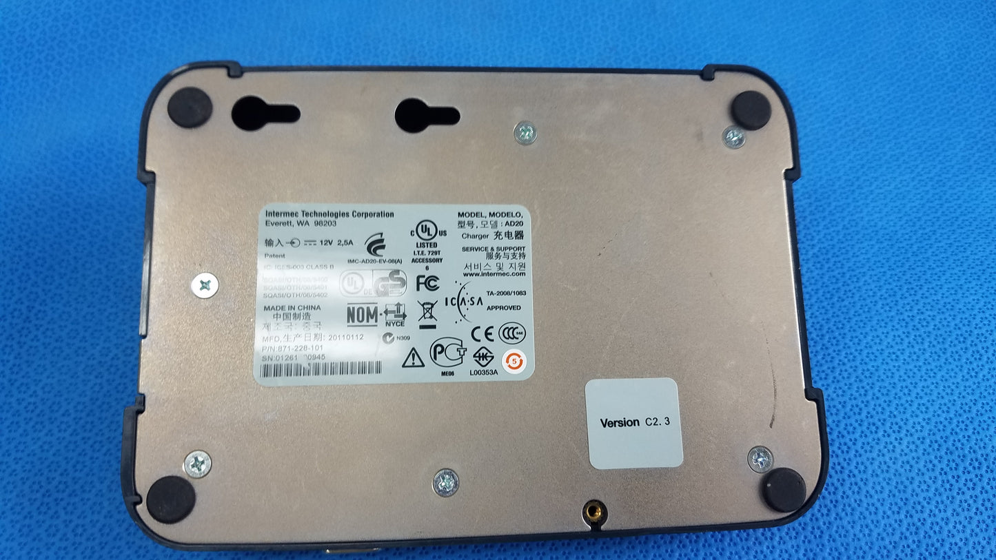 Intermec CK3X Wireless Barcode Scanner With AD20 Charging Base