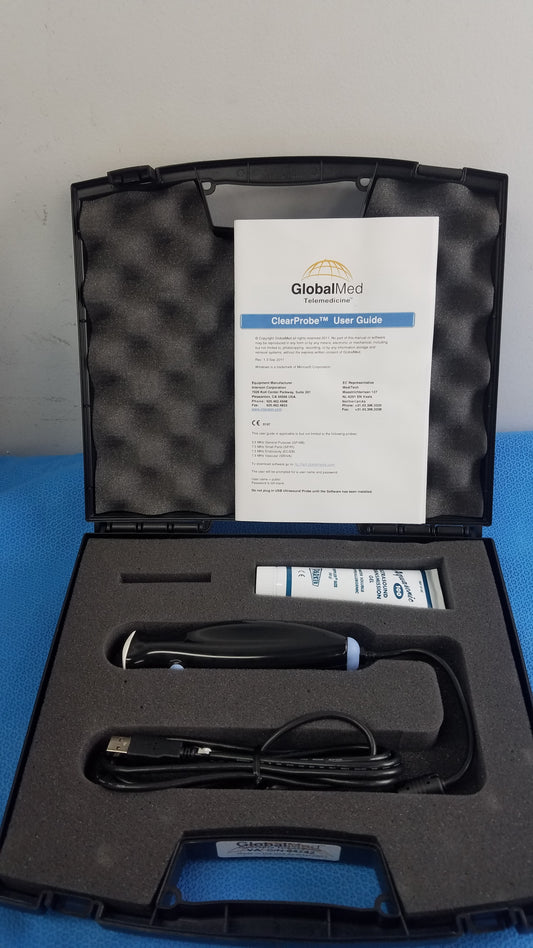GlobalMed ClearProbe Ultrasound Probe USB With Case