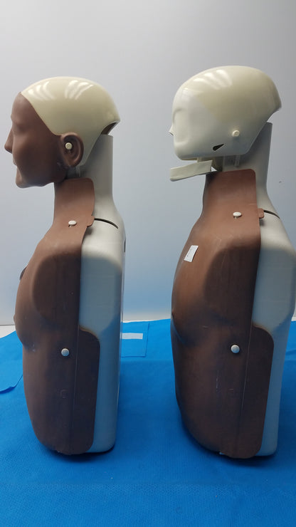Lot of 2 Laerdal Little Anne CPR Manikins Dark Skin Torsos 1 Missing Face
