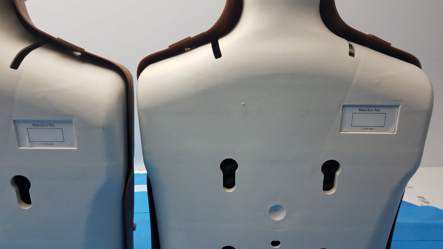 Lot of 2 Laerdal Little Anne CPR Manikins Dark Skin Torsos 1 Missing Face