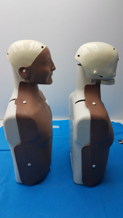 Lot of 2 Laerdal Little Anne CPR Manikins Dark Skin Torsos 1 Missing Face