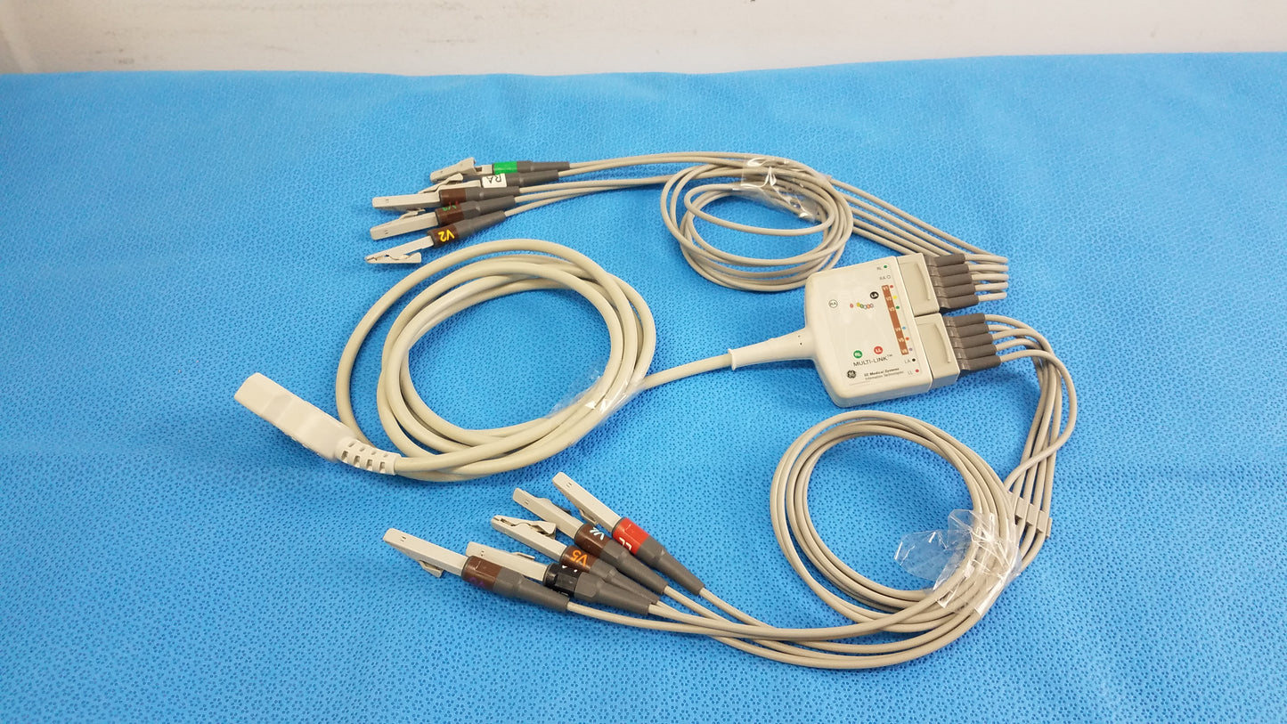 GE Medical Systems Multi-Link 10 Lead ECG Patient Cable & Leadwires
