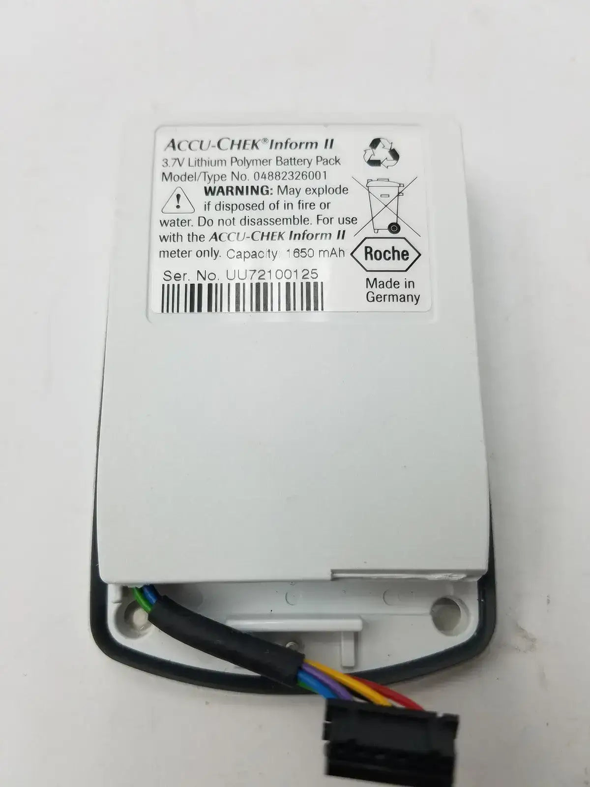 3.7V Lithium Battery Pack For Accu-Chek Inform II - 04882326001 - Medical Device