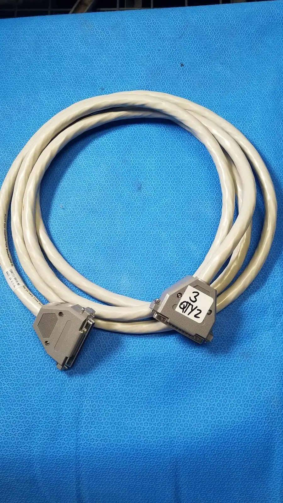 37 Male Pin to 37 Female Pin Connector Data Cable