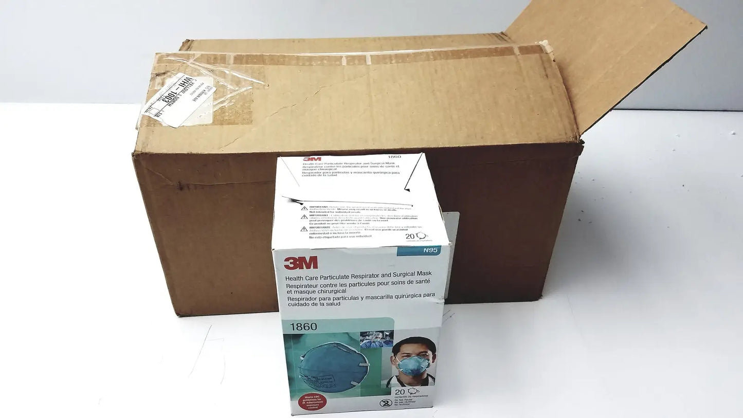 3M 1860 Particulate Respiirator & Surgical Mask, 20 Per Box, Box of 12