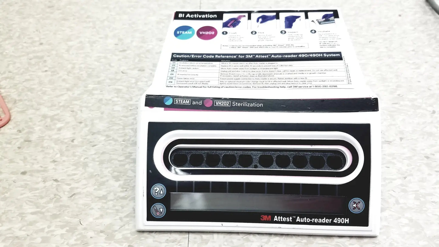 3M Attest Auto-Reader 490H VH202 Steriliization Incubator / Reader