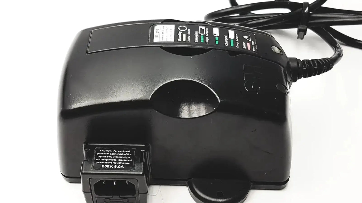 Black plastic 3m bc-100 smart battery charger power base with multiple charging ports and indicator lights