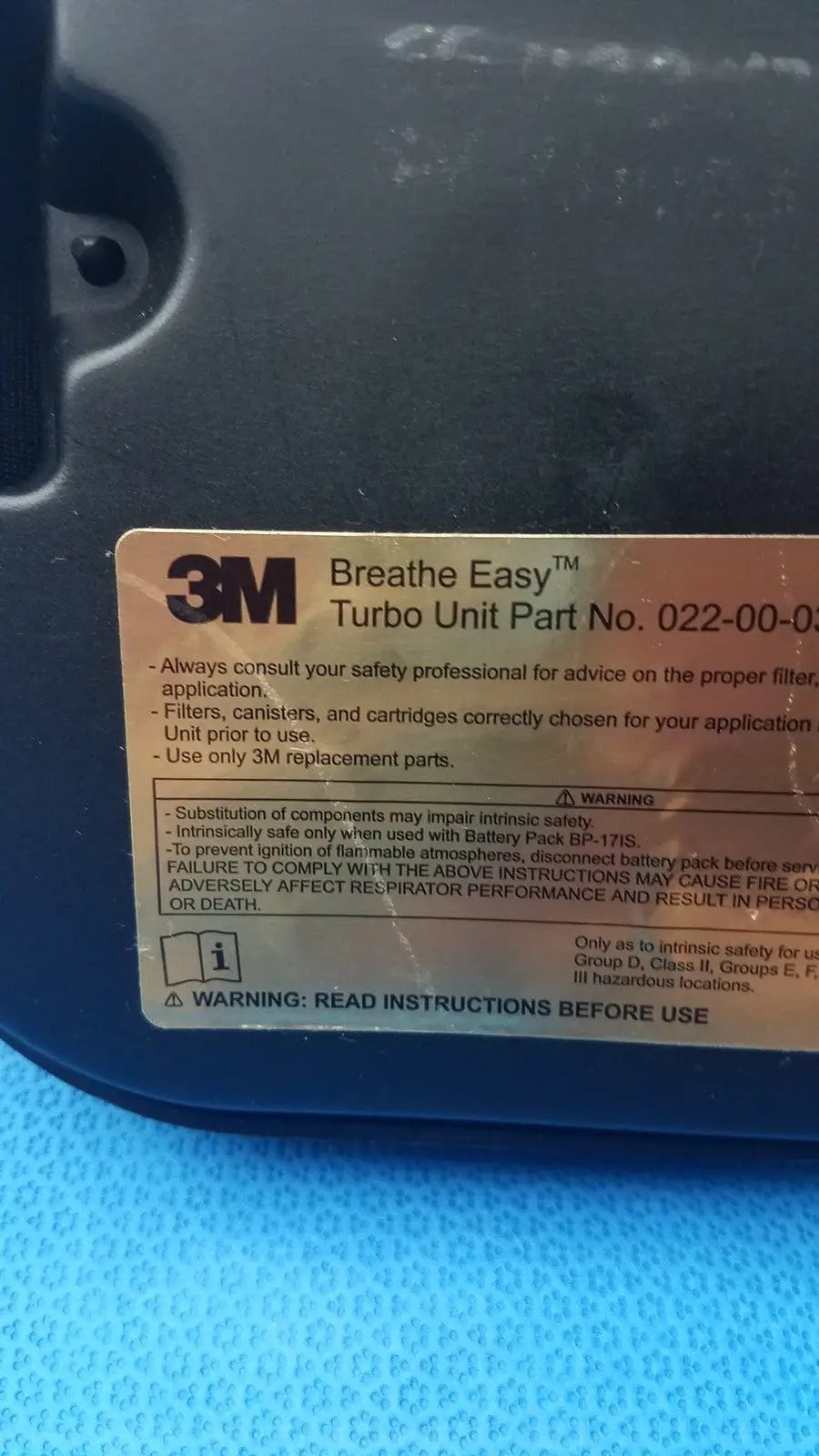 3M Breathe Easy Turbo Unit – Air Purifying Respirator Blower Assembly
