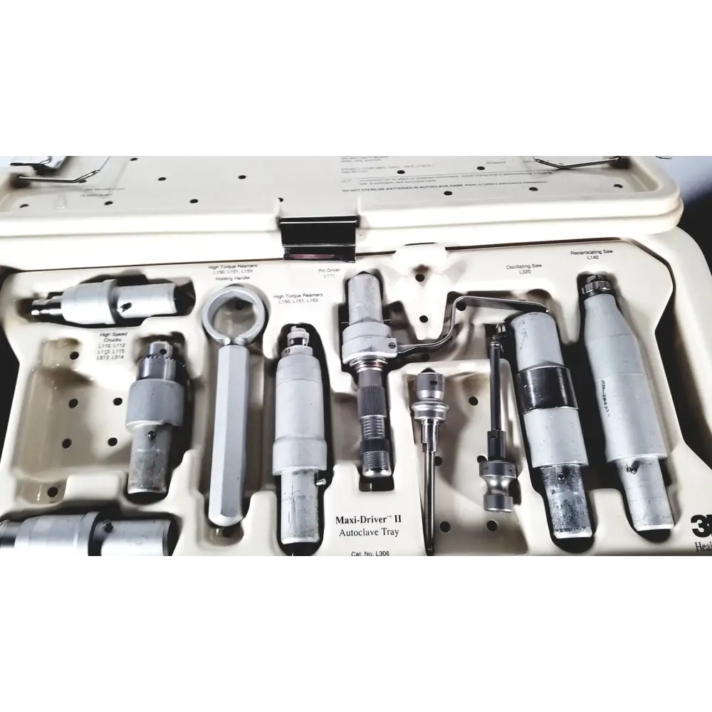 3M Maxi Driver II Autoclave Tray Air Powered Instruments Set With Case