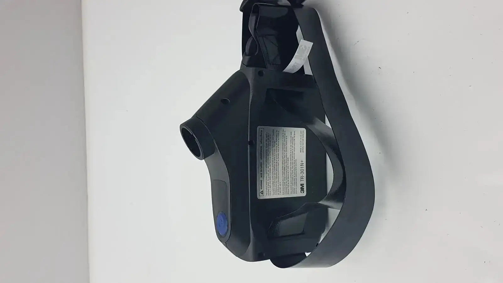 Black 3m versaflo tr-301n+ respirator mask with ergonomic design and adjustable strap for tr-300n+ use