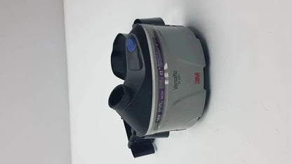 Gray and black 3m versafit tr901 respirator mask with blue valve for use with versaflo tr-301n+ and tr-300n+ systems