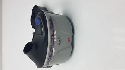 Gray and black 3m versaflo tr-301n+ respirator with blue filter cap for tr-300n+ powered air purifying respirator