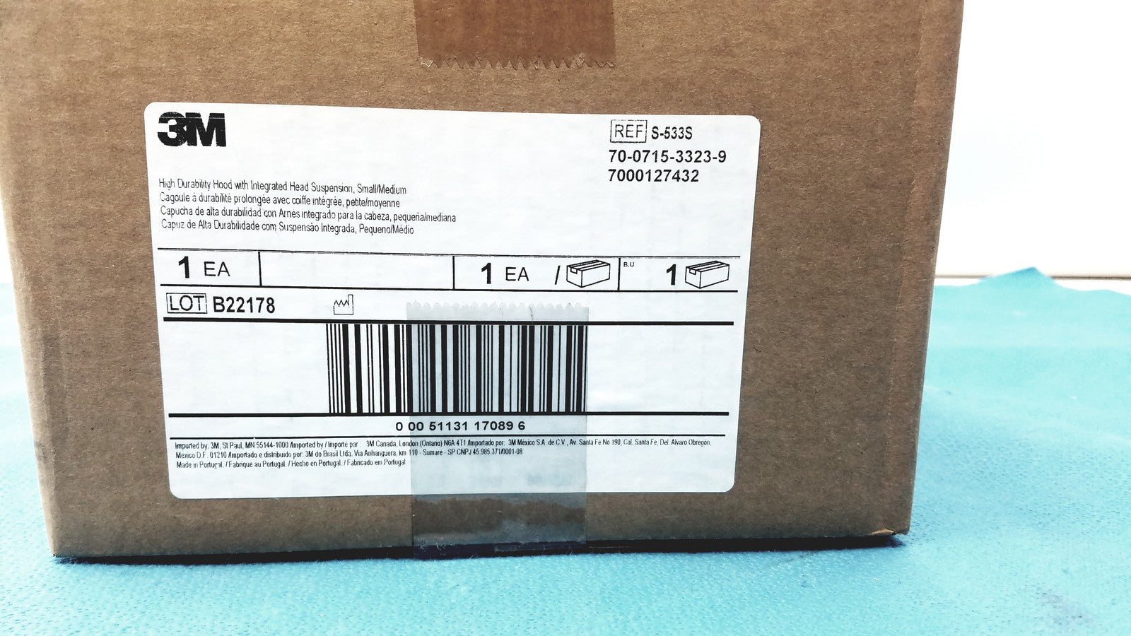 3M S-533S High Durability Hood with Integrated Head Suspension Small/Medium - PAPR