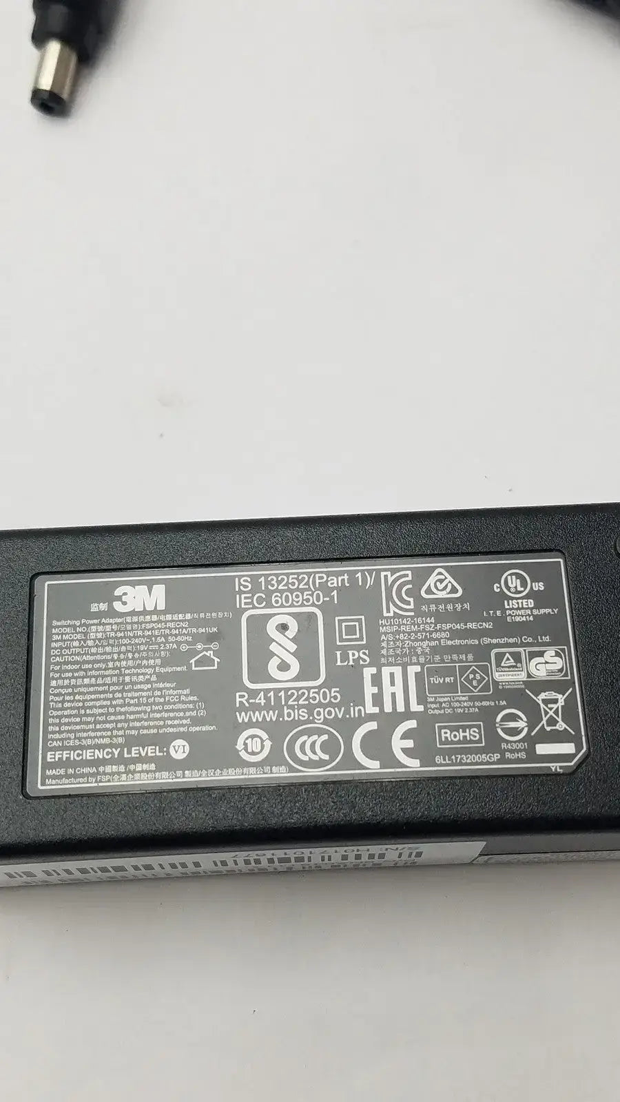3M TR-941N Power Supply for Versaflo TR-300 TR-600 & TR-800 Charging stations