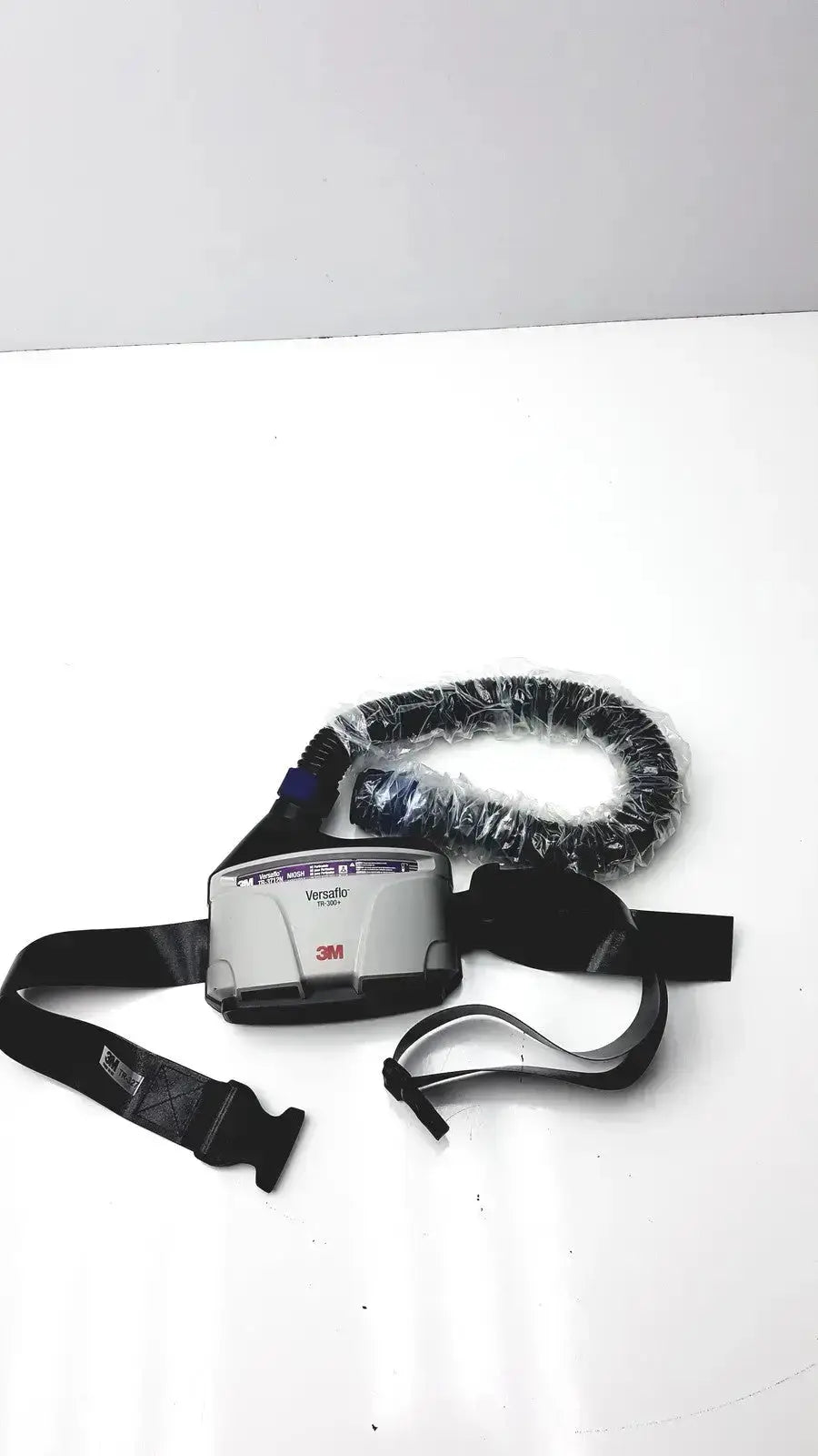 Gray and black 3m versaflo tr 300+ blower cpap machine with adjustable straps for buy used medical equipment sale