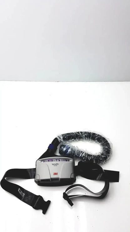 Gray and black 3m versaflo tr-300+ woundcare respiratory mask with adjustable straps for buy used medical equipment