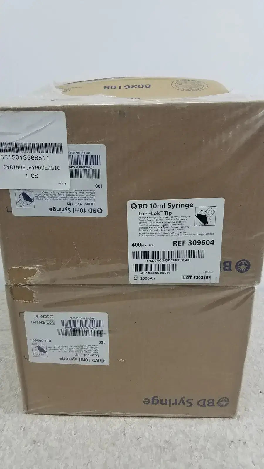 400 (4x100) Piece BD 10ml Syriinge Luer Lok Tip Ref 309604 - Syringes