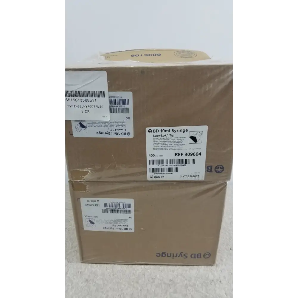 400 (4x100) Piece BD 10ml Syriinge Luer Lok Tip Ref 309604 - Syringes