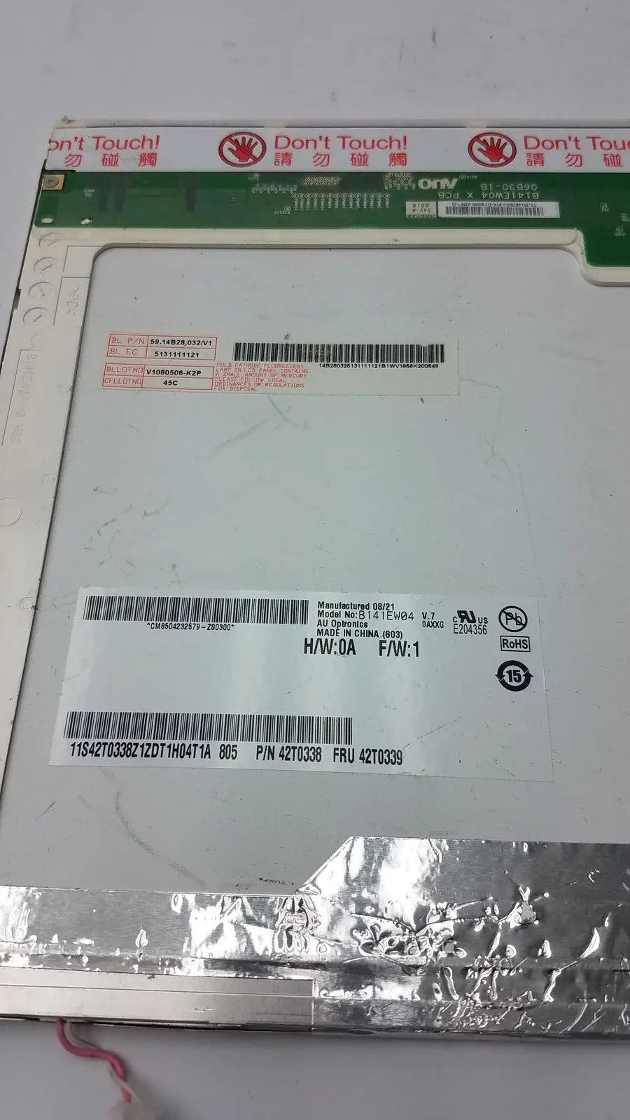 42T0595 B141EW04 V.7 14.1” WXGA LCD Screen for Lenovo ThinkPad T400 R400 - Laptop