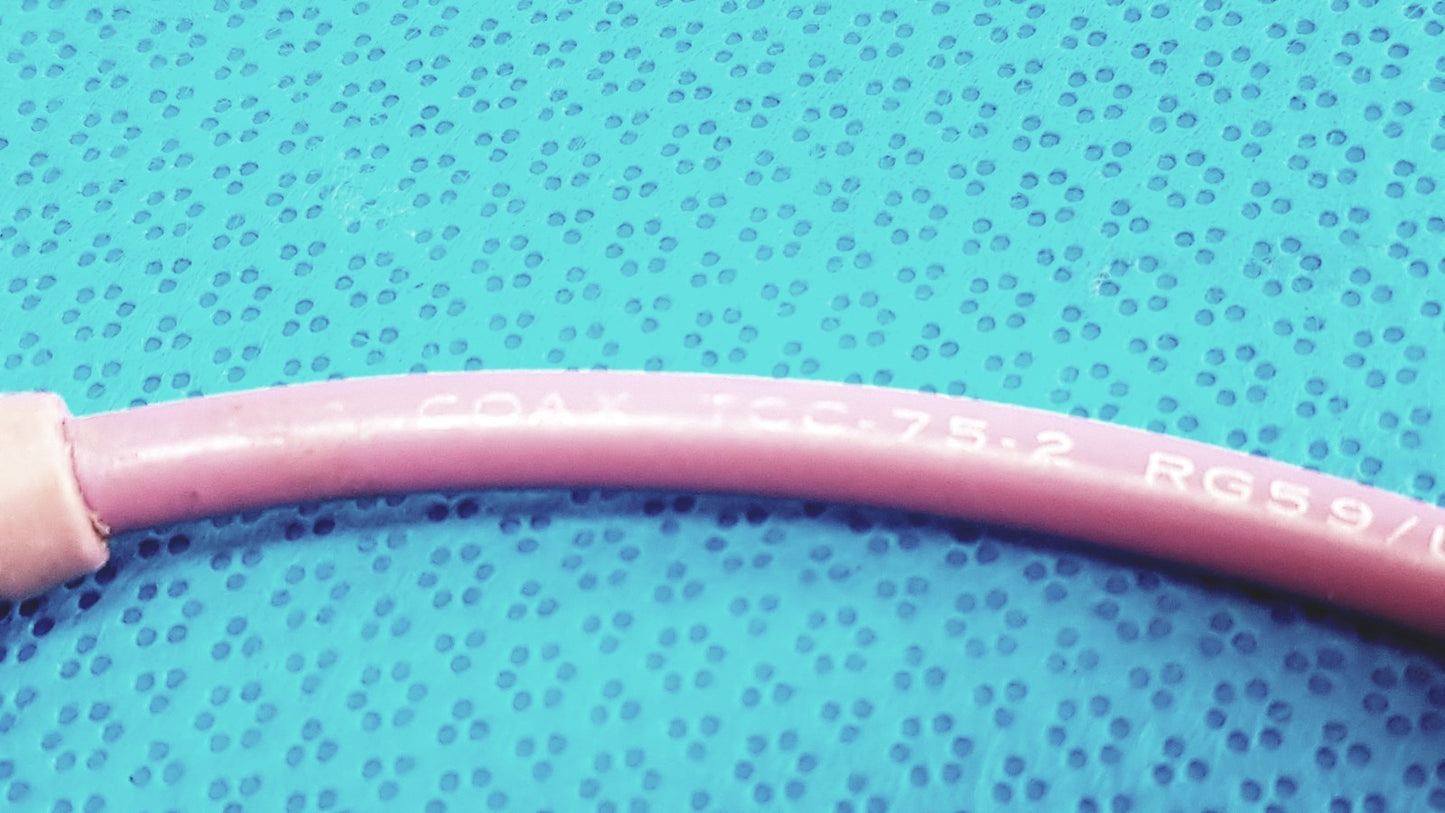 Trompeter Pink Video Patch Cord – 75 Ohm Coax Cable for Broadcast Use