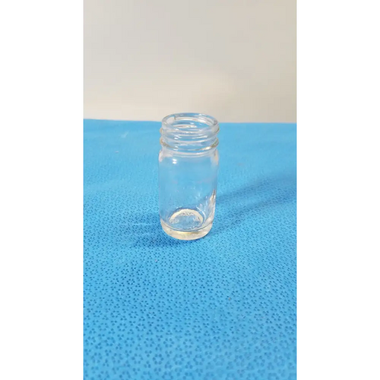 5ml Clear Glass Laboratory Jar – No Lid Straight Sided Round Bottle