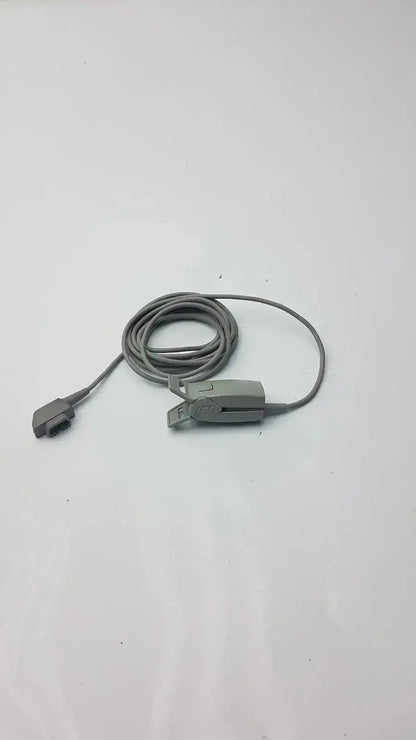Gray 6-pin spo2 finger clip cable with adult finger clip and connector for medical pulse oximeter use