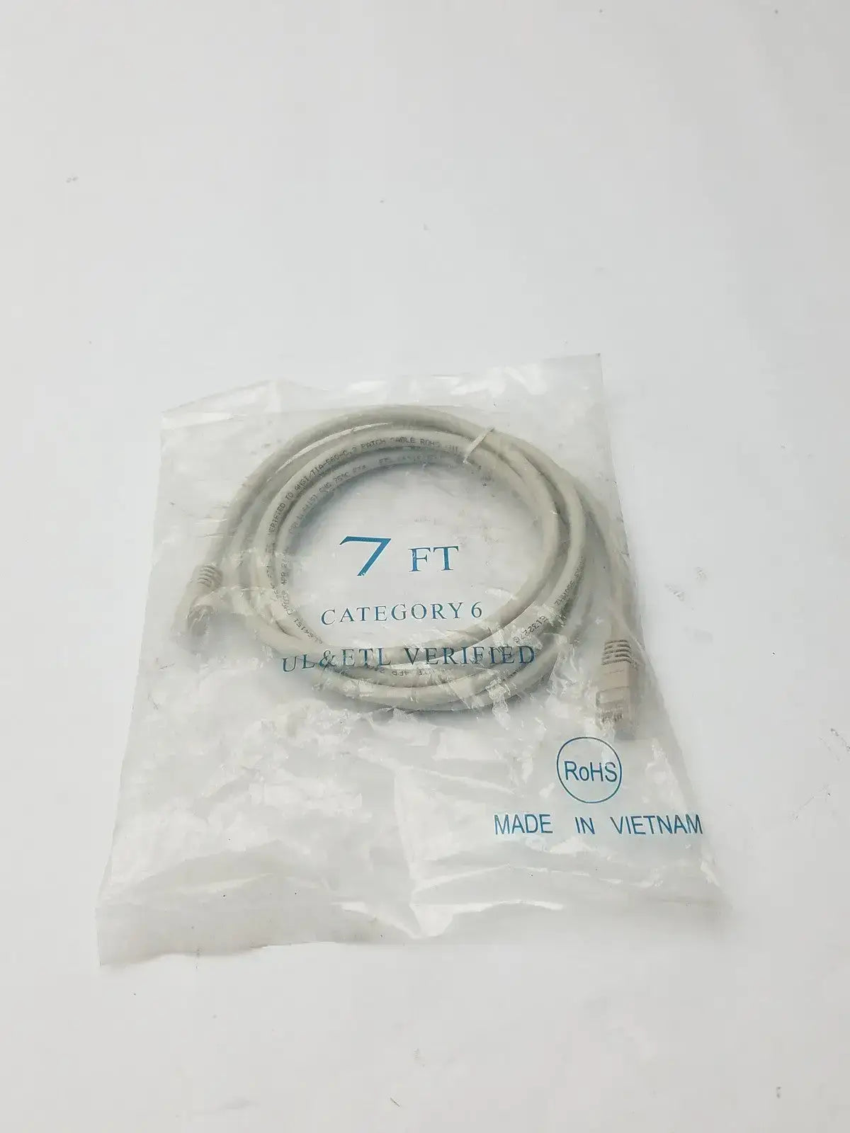 7ft Category 6 Ethernet Cable CAT UL & ETL Verified RoHS