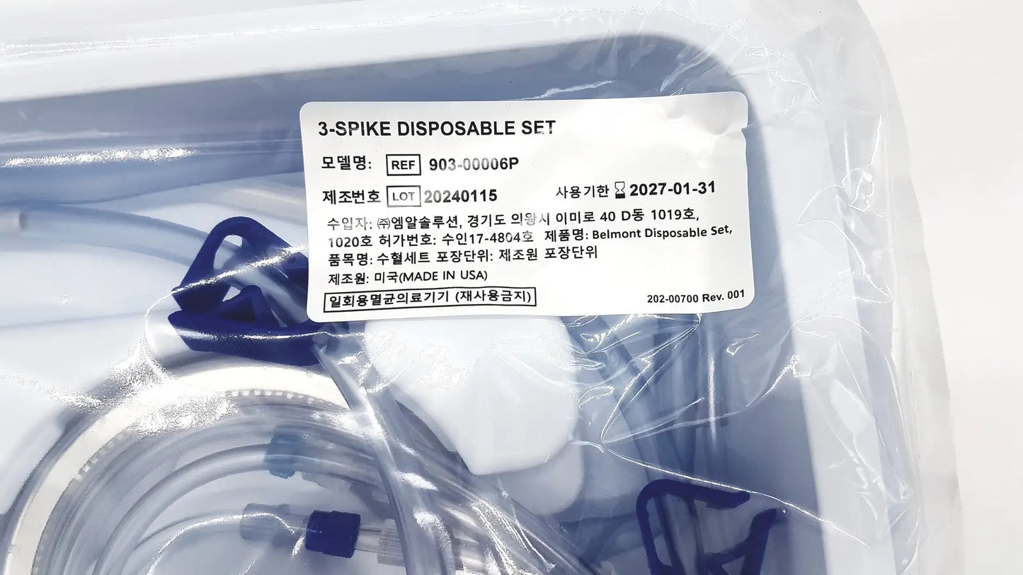 903-00006P: Belmont 3-Spike Disposable Set