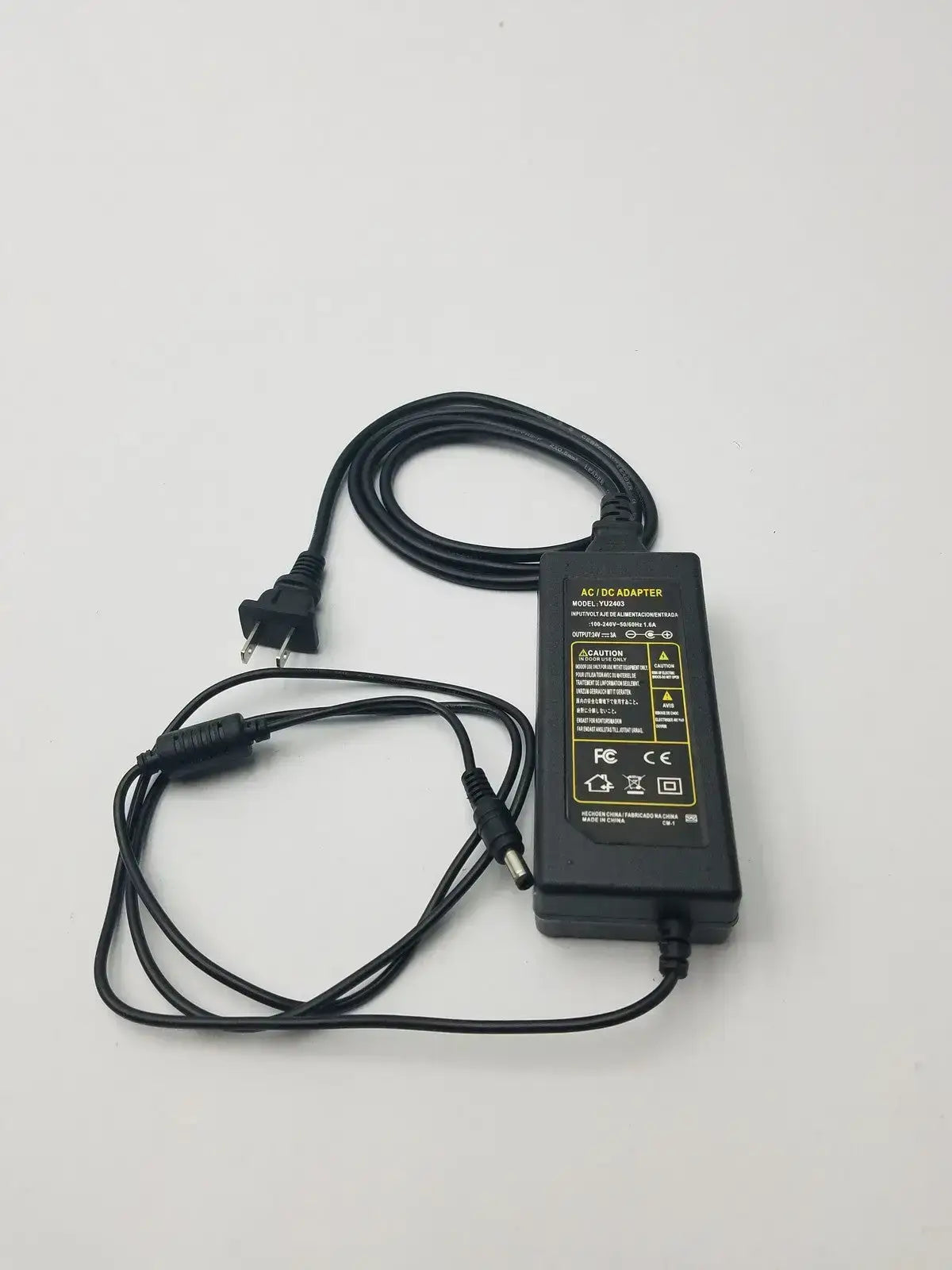 AC/DC Adapter Model:YU0510 (100-240V-50/60Hz 1.6A) - Power
