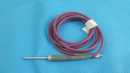 Acclarent lgc2 fiber optic light guide cable in maroon with metallic probe and gray ergonomic handle for medical equipment use