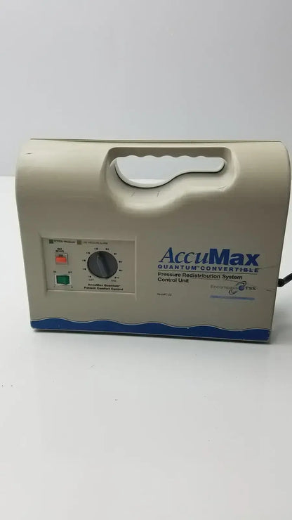Beige accumax quantum convertible pressure redistribution system control unit with blue wave design and control panel